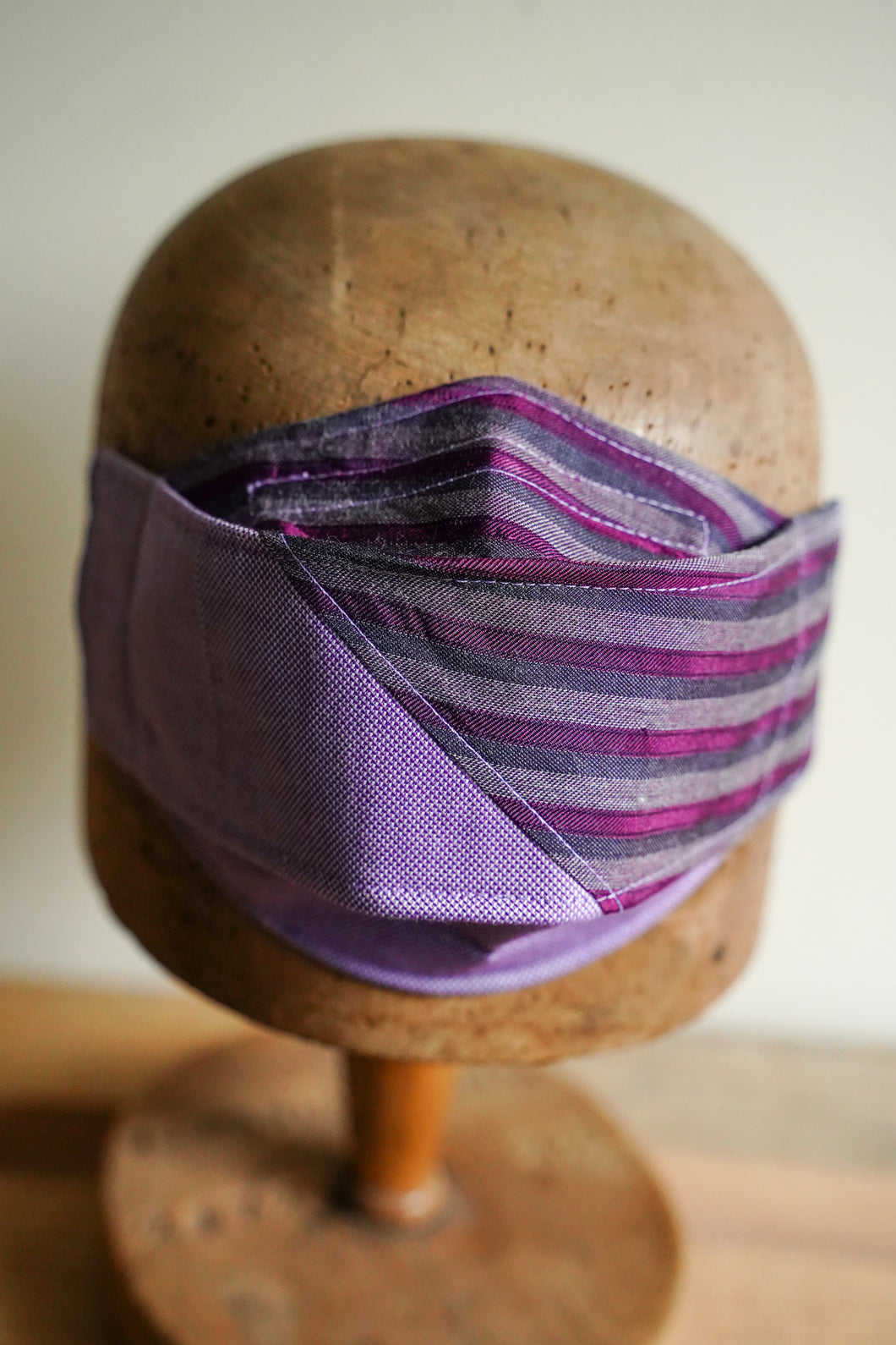 SOLD Triple Layer Protective Mask - Purple Stripe