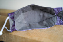 Load image into Gallery viewer, SOLD Triple Layer Protective Mask - Purple Stripe
