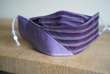 Load image into Gallery viewer, SOLD Triple Layer Protective Mask - Purple Stripe
