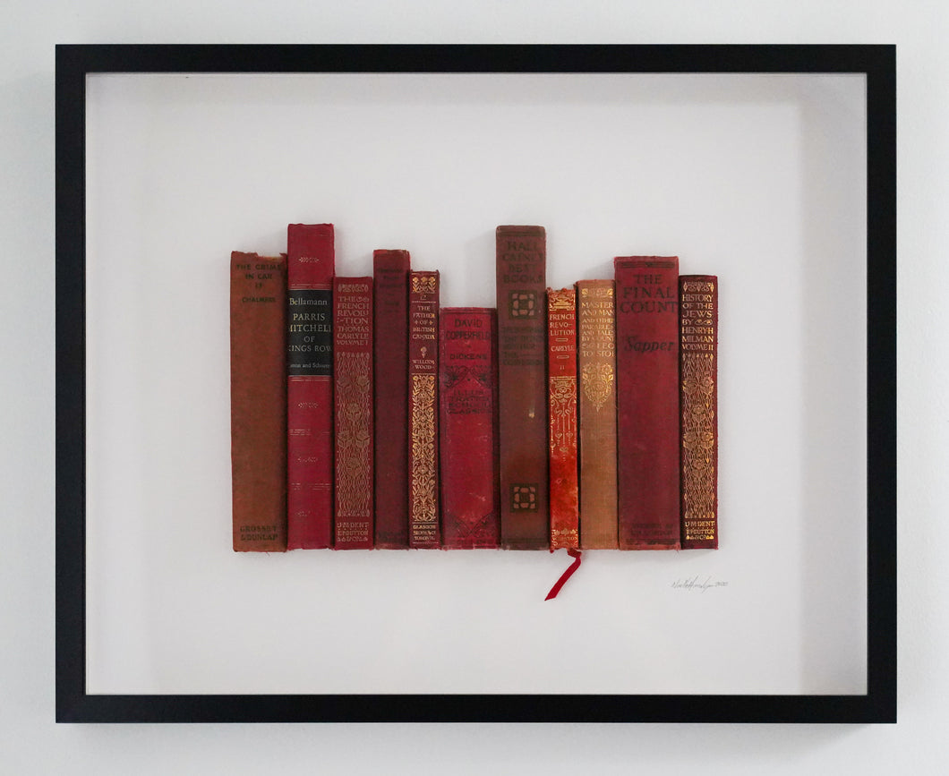 SOLD Floating Library - Red Vintage