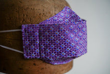 Load image into Gallery viewer, SOLD Triple Layer Protective Mask - Geometric Purple
