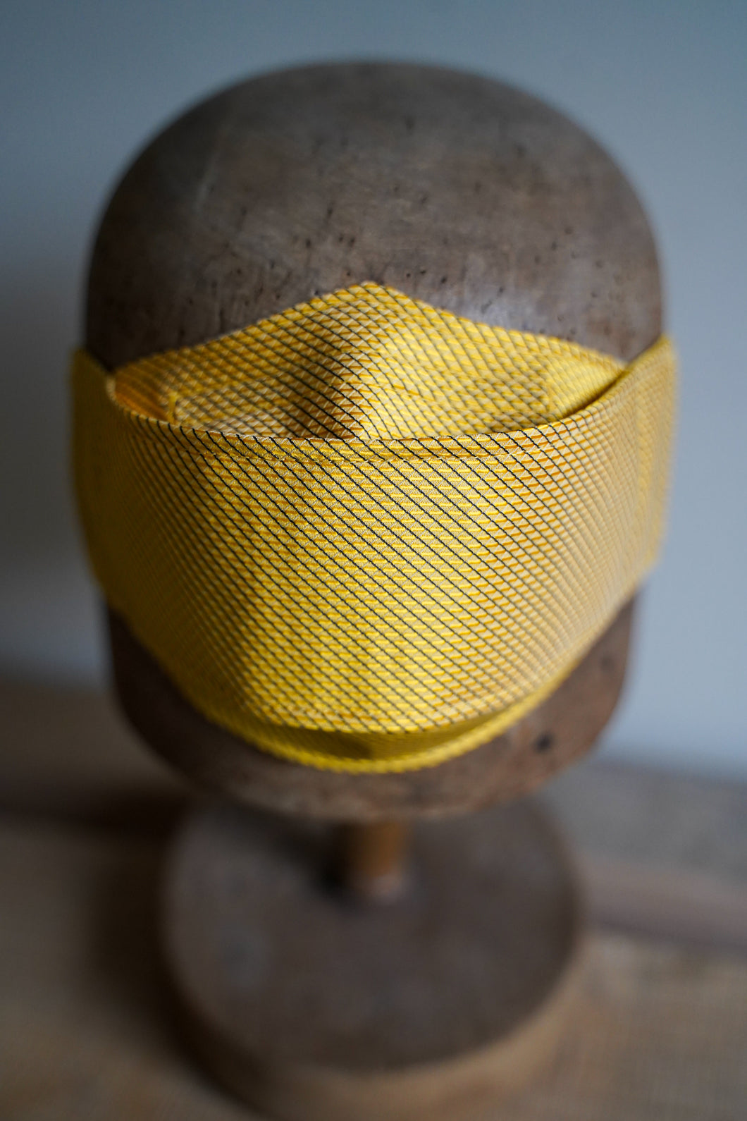 SOLD Triple Layer Protective Mask - Yellow with Black Stripe
